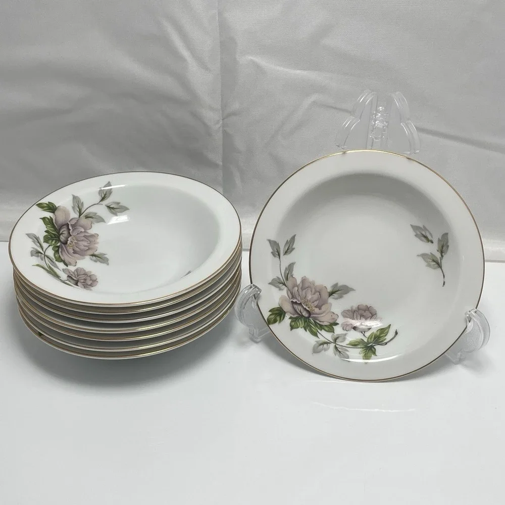 SEYEI ( Say-Yay )Fine China Japan‎ Peony Set Of 8 Mini Bowls 2104 VTG 1958 -read